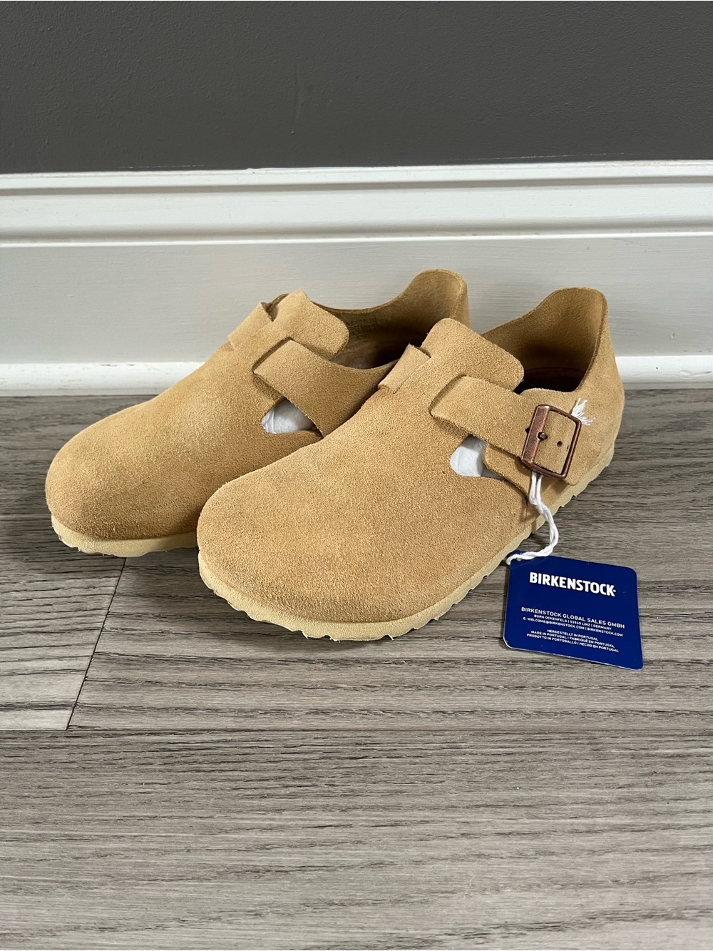 EUC Birkenstock London Shoe size 37 latte cream